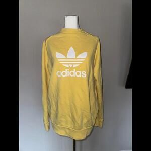 Yellow Adidas crewneck sweatshirt